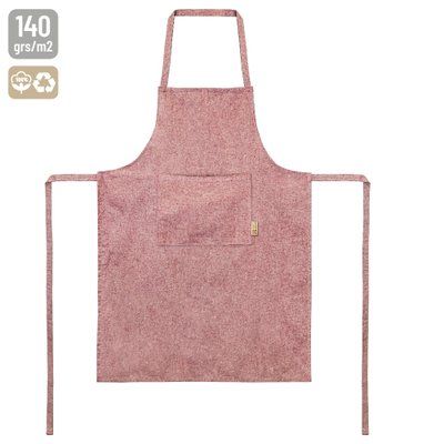 Delantal de algodón con cinta extra larga y bolsillo BU