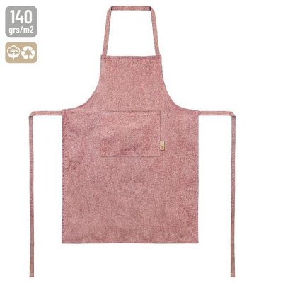 Delantal de algodón con cinta extra larga y bolsillo