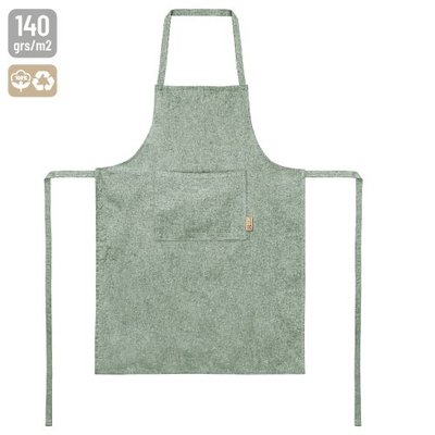 Delantal de algodón con cinta extra larga y bolsillo