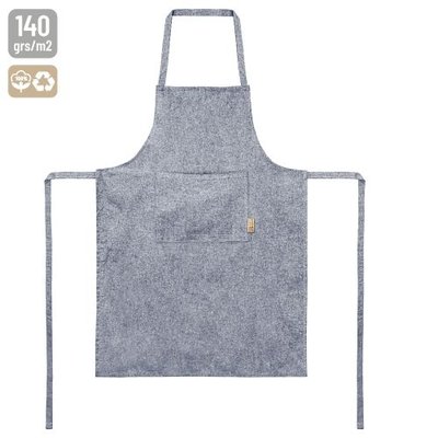 Delantal de algodón con cinta extra larga y bolsillo