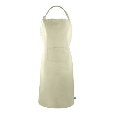 Delantal Algodón Fairtrade 180gr/m2 y Bolsillo Natural