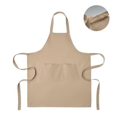 Delantal de algodón orgánico con doble bolsillo Cuerda