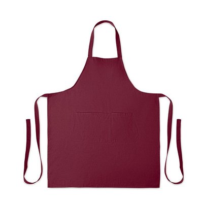 Delantal de algodón orgánico con doble bolsillo