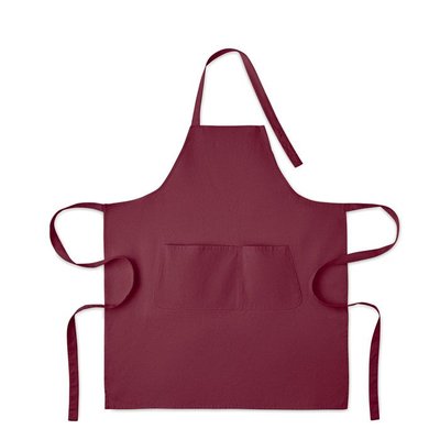 Delantal de algodón orgánico con doble bolsillo
