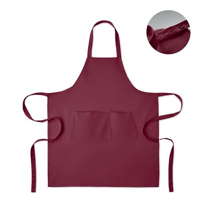 Delantal de algodón orgánico con doble bolsillo