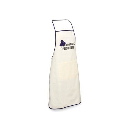 Delantal con bolsillo delantero y cordones