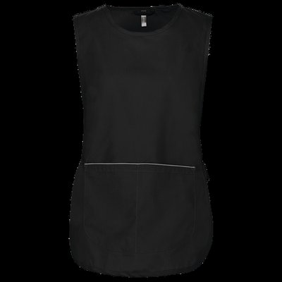 Delantal con bolsillo grande Black L/Xl