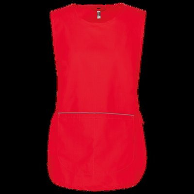 Delantal con bolsillo grande Red S/M
