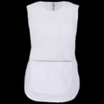 Delantal con bolsillo grande White S/M