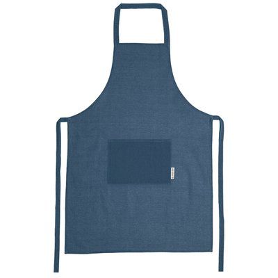 Delantal de cáñamo 200 g/m² con bolsillo Azul Riviera Talla Única Adulto