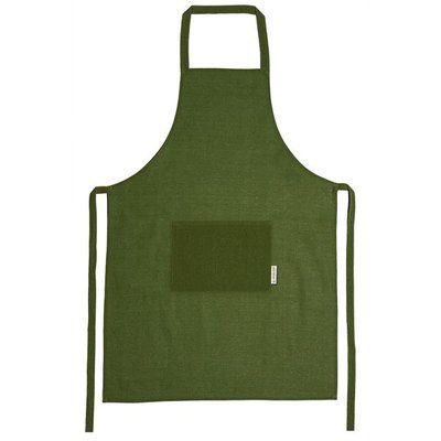 Delantal de cáñamo 200 g/m² con bolsillo Verde Aventura Talla Única Adulto