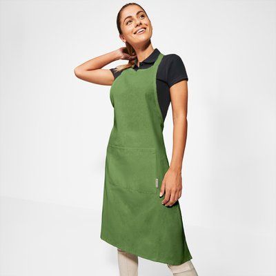 Delantal de cáñamo 200 g/m² con bolsillo