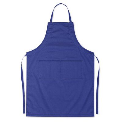 Delantal de cocina ajustable con dos bolsillos Azul