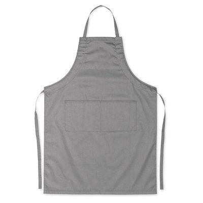 Delantal de cocina ajustable con dos bolsillos Gris