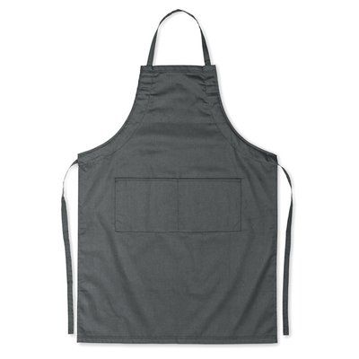 Delantal de cocina ajustable con dos bolsillos Gris Piedra