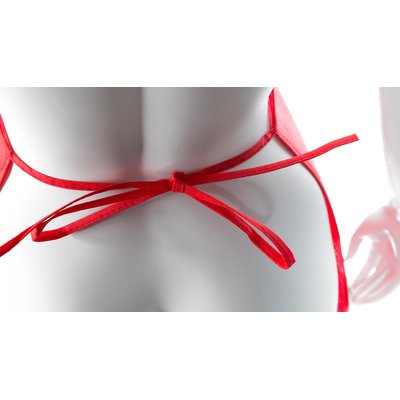 Delantal corto de non woven y ribete decorado