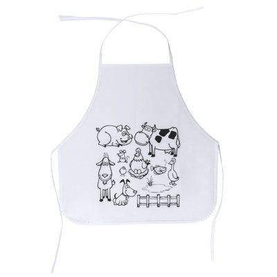 Delantal infantil con 5 ceras Blanco Talla Única Infantil