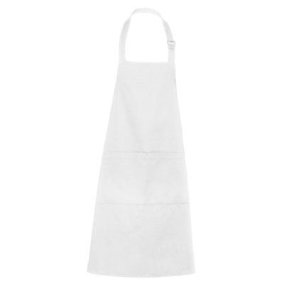 Delantal largo de sarga Blanco UNICA