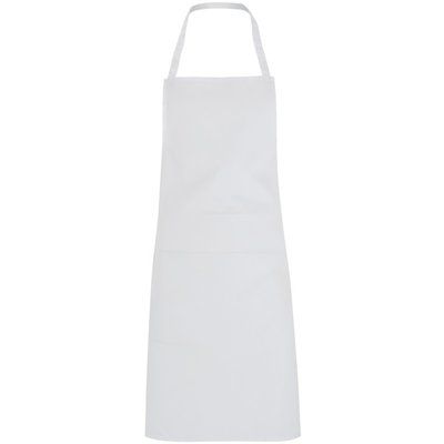 Delantal Largo de Sarga para Cocina Blanco UNICA