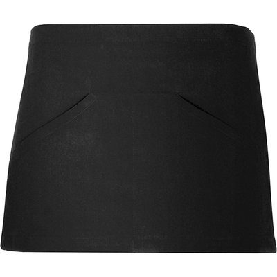 Delantal Mini de Sarga 2 Bolsillos Negro UNICA