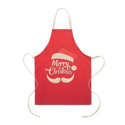 Delantal Navideño de Algodón Rojo
