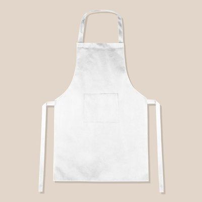 Delantal Non Woven con Bolsillo Blanco