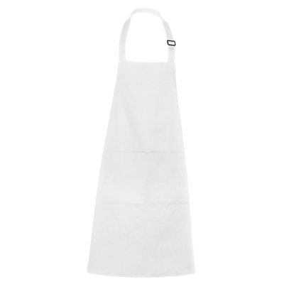 Delantal largo de sarga Blanco UNICA
