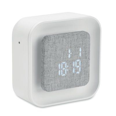 Despertador con luz ambiental regulable Blanco