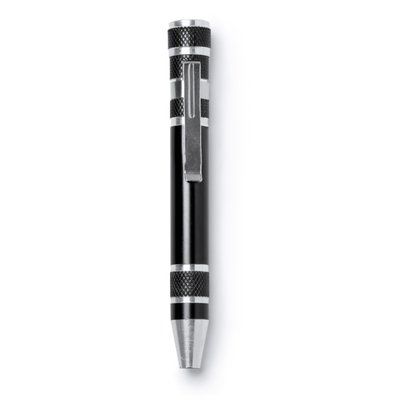 Destornillador multiherramienta de aluminio Negro