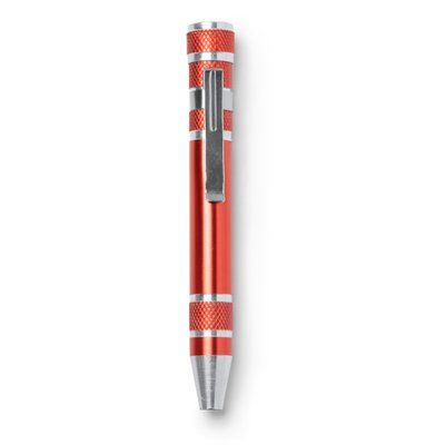 Destornillador multiherramienta de aluminio Rojo