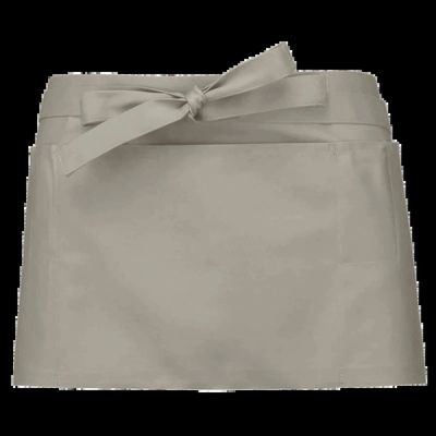 Delantal corto con bolsillos Beige
