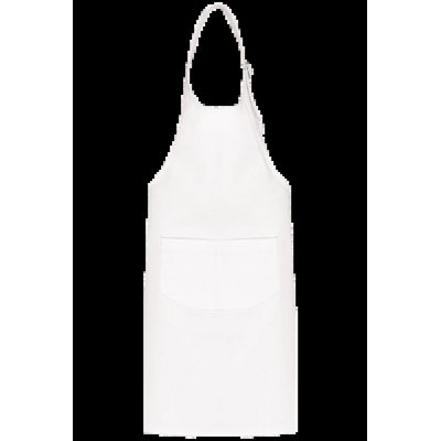 Delantal niños algodón con tira ajustable White