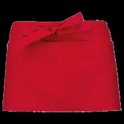 Delantal corto con bolsillos Red