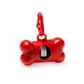 Dispensador de bolsas para mascota con enganche Rojo