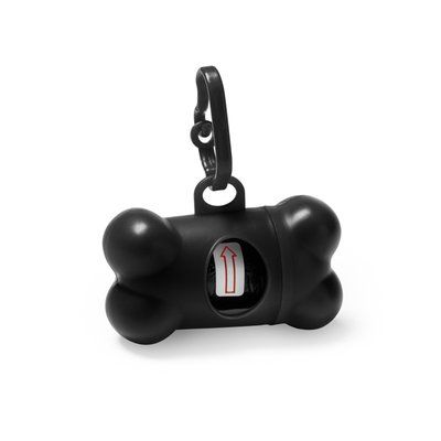 Dispensador de bolsas para mascota con enganche Negro