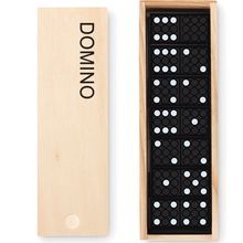 Dominó Negro en Caja de Madera Madera