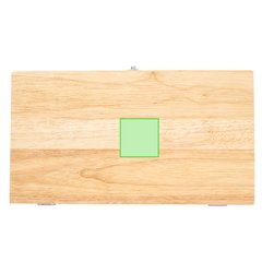 Dominó 28 pcs. Melamina y Estuche Bambú | En la tapa | 30 x 30