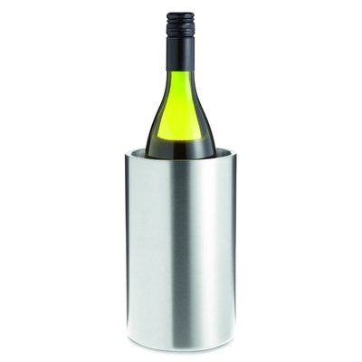 Enfriador cilindrico de botellas en acero inox.