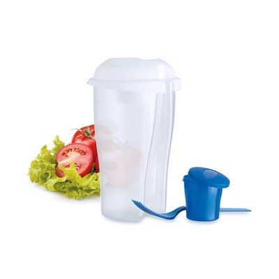 Ensaladera plastico con tenedor 750ml.