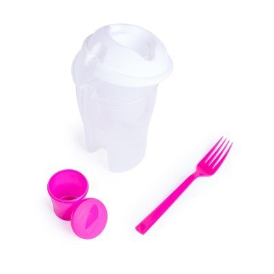 Ensaladera plastico con tenedor 750ml.