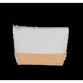 Estuche de canvas con base de yute natural Snow Grey / Natural
