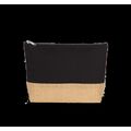 Estuche de canvas con base de yute natural Black / Natural