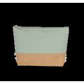 Estuche de canvas con base de yute natural Sage / Natural