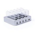 Estación de carga USB para 4 dispositivos Gri