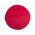 Esterilla circular de algodón con flecos y 1 bolsillo Rojo