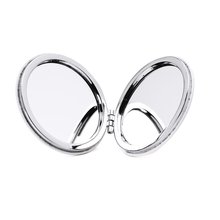 Espejo de bolsillo plegable con aumento Blanco