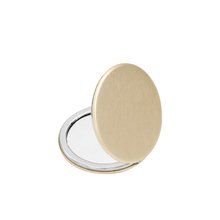 Espejo Redondo Plegable Metal y Aumento 2X Dorado