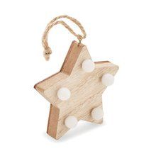 Estrella Adorno de Madera Iluminada Madera