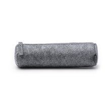 Estuche cilíndrico de fieltro reciclado Gris