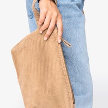 Estuche ecorresponsable de pana Washed Dark Camel